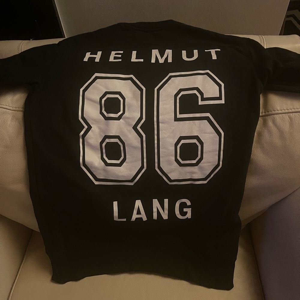 Helmut Lang Black and White Graphic Sweatshirt